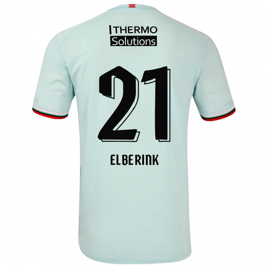 Kids Football Eva Oude Elberink #21 Light Green Away Jersey 2024/25 T-Shirt Australia