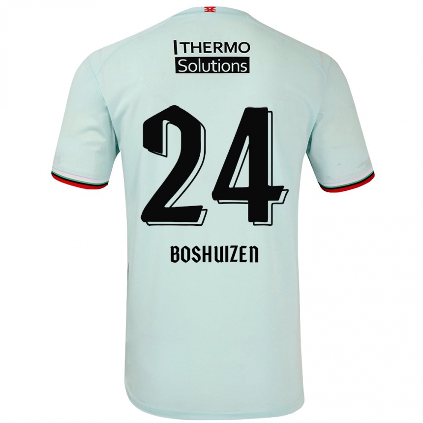 Kids Football Annouk Boshuizen #24 Light Green Away Jersey 2024/25 T-Shirt Australia