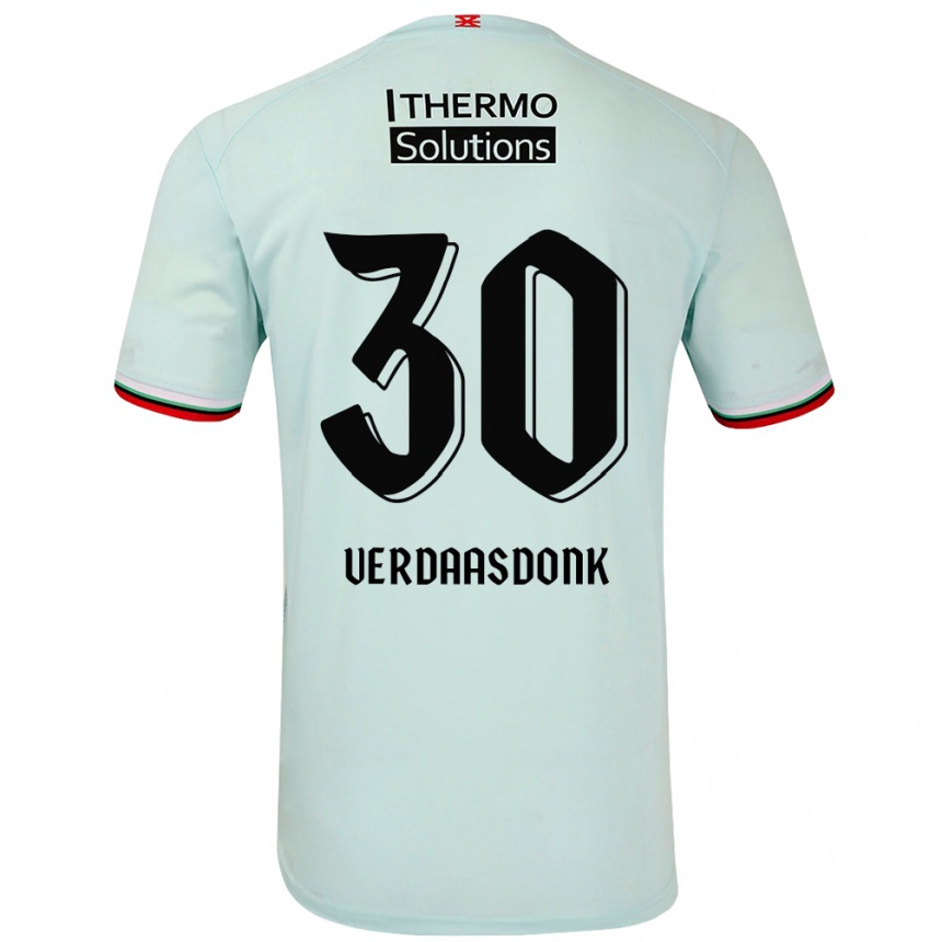 Kids Football Suus Verdaasdonk #30 Light Green Away Jersey 2024/25 T-Shirt Australia