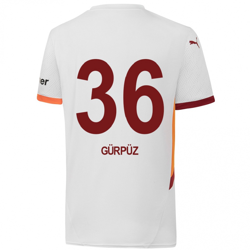 Kids Football Gökdeniz Gürpüz #36 White Yellow Red Away Jersey 2024/25 T-Shirt Australia