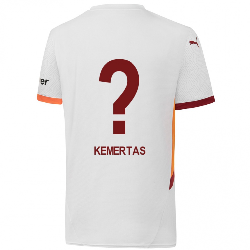 Kids Football Batin Özden Kemertas #0 White Yellow Red Away Jersey 2024/25 T-Shirt Australia