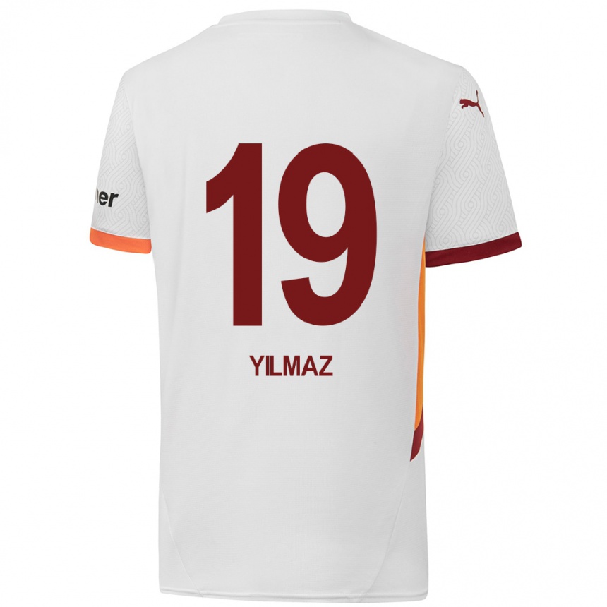 Kids Football Zehra Yılmaz #19 White Yellow Red Away Jersey 2024/25 T-Shirt Australia