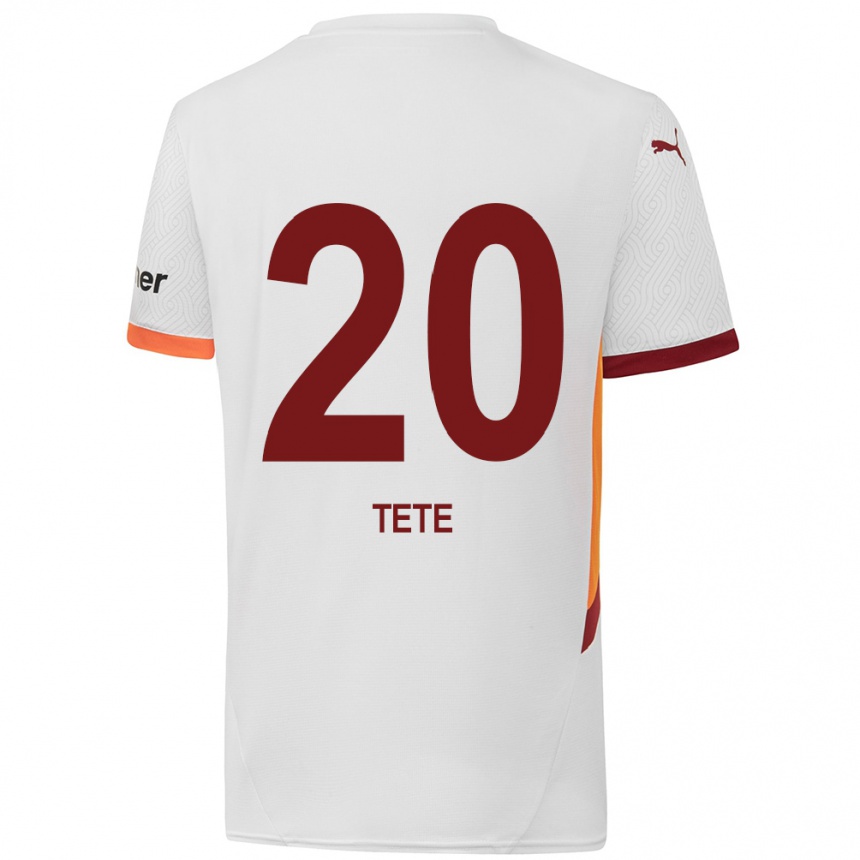 Kids Football Tete #20 White Yellow Red Away Jersey 2024/25 T-Shirt Australia