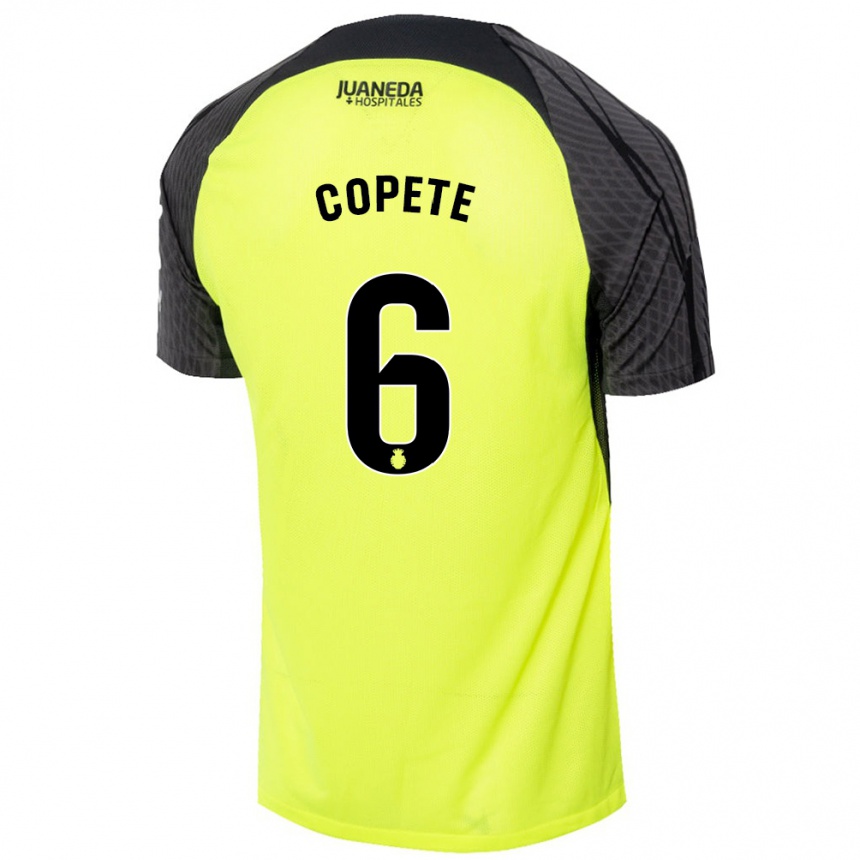 Kids Football José Copete #6 Fluorescent Green Black Away Jersey 2024/25 T-Shirt Australia