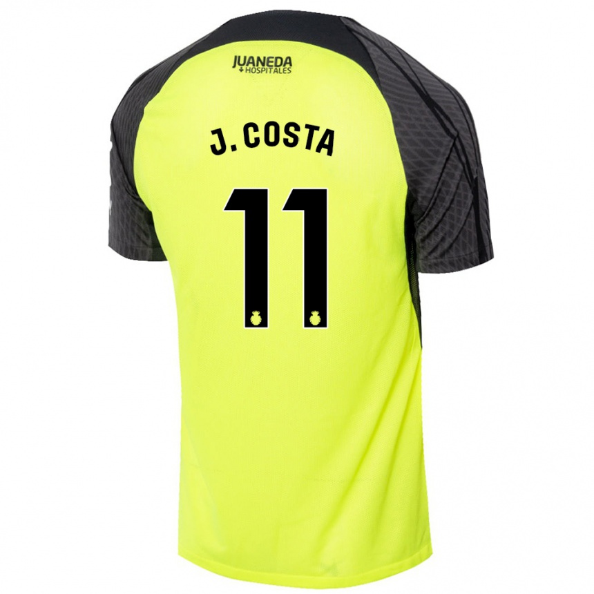 Kids Football Jaume Costa #11 Fluorescent Green Black Away Jersey 2024/25 T-Shirt Australia