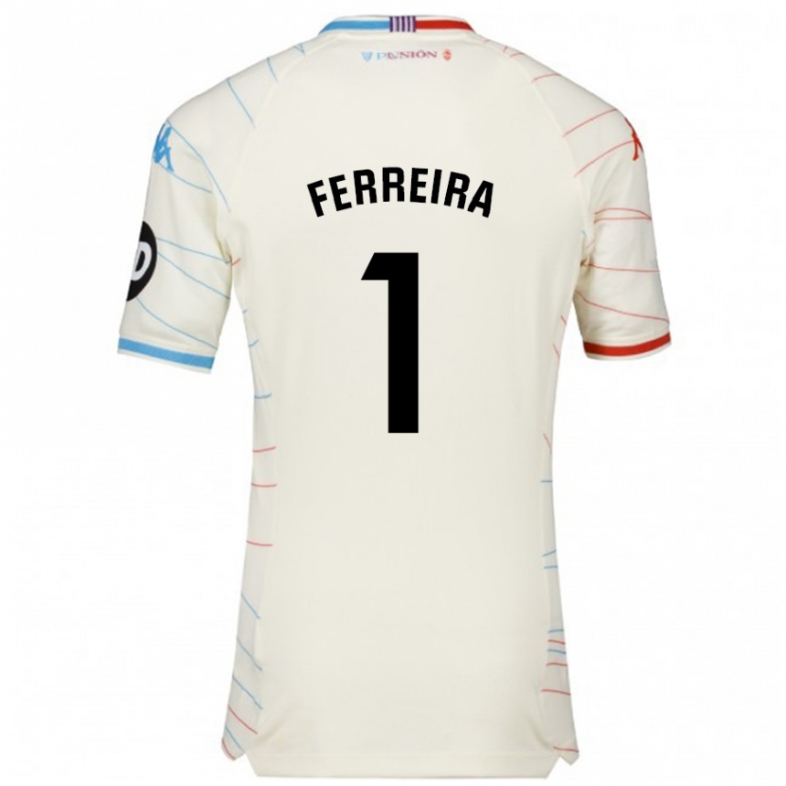 Kids Football André Ferreira #1 White Red Blue Away Jersey 2024/25 T-Shirt Australia