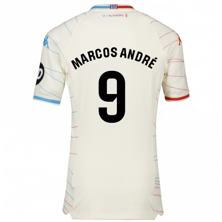 Kids Football Marcos André #9 White Red Blue Away Jersey 2024/25 T-Shirt Australia