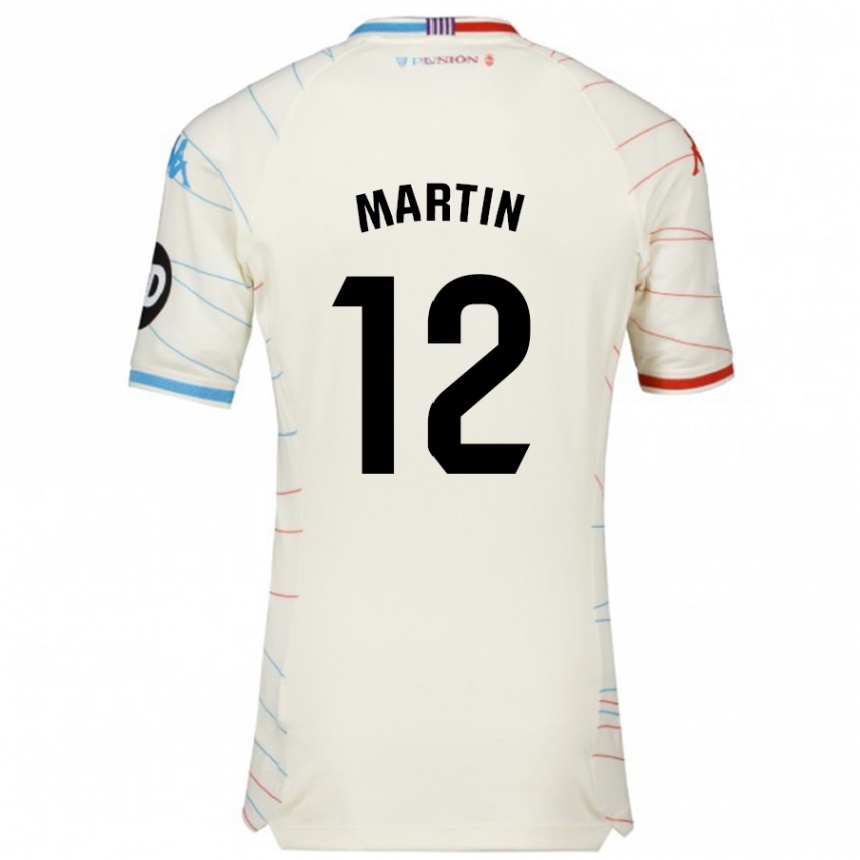 Kids Football Mario Martin #12 White Red Blue Away Jersey 2024/25 T-Shirt Australia