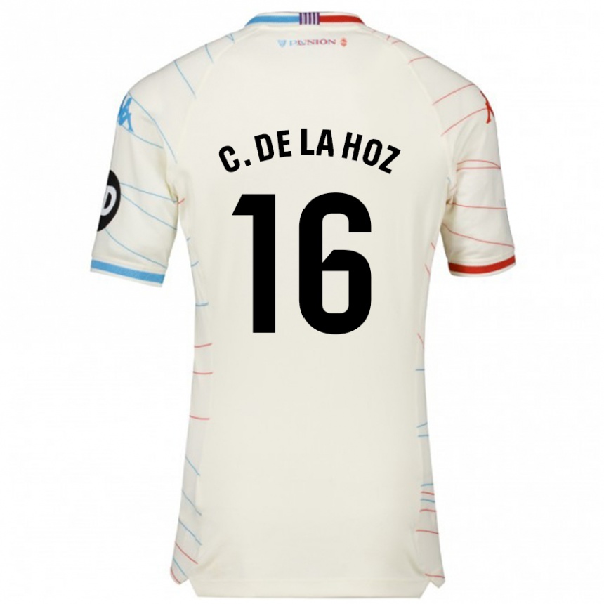 Kids Football César De La Hoz #16 White Red Blue Away Jersey 2024/25 T-Shirt Australia