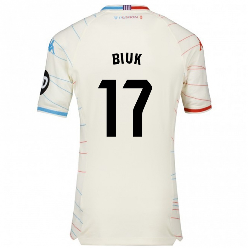 Kids Football Stipe Biuk #17 White Red Blue Away Jersey 2024/25 T-Shirt Australia