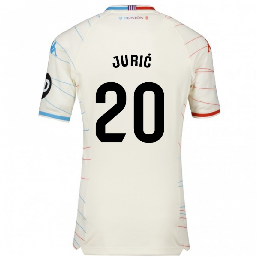 Kids Football Stanko Juric #20 White Red Blue Away Jersey 2024/25 T-Shirt Australia