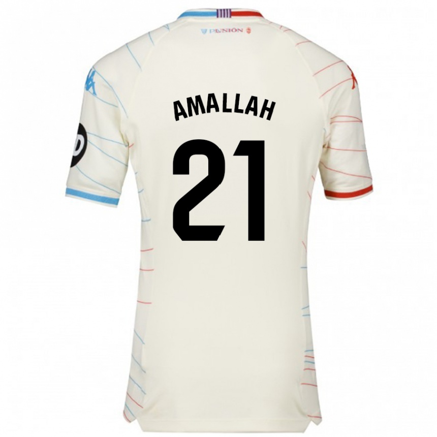 Kids Football Selim Amallah #21 White Red Blue Away Jersey 2024/25 T-Shirt Australia