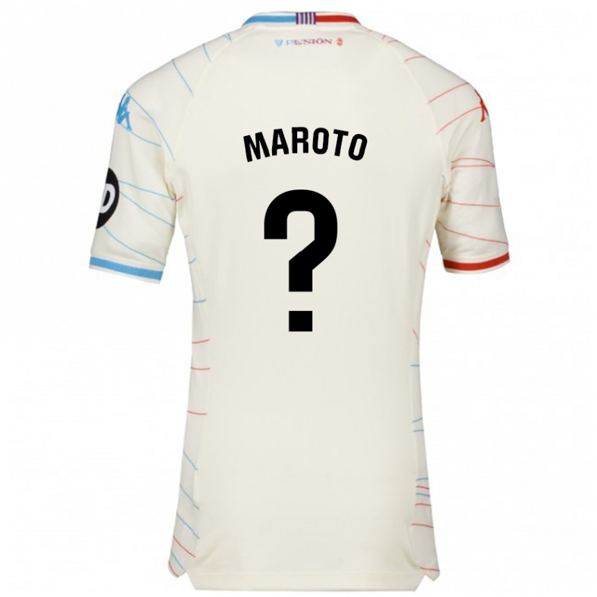 Kids Football Mario Maroto #0 White Red Blue Away Jersey 2024/25 T-Shirt Australia