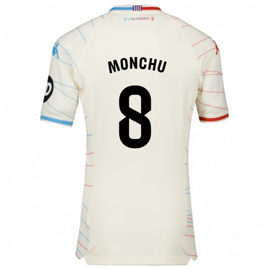 Kids Football Monchu #8 White Red Blue Away Jersey 2024/25 T-Shirt Australia