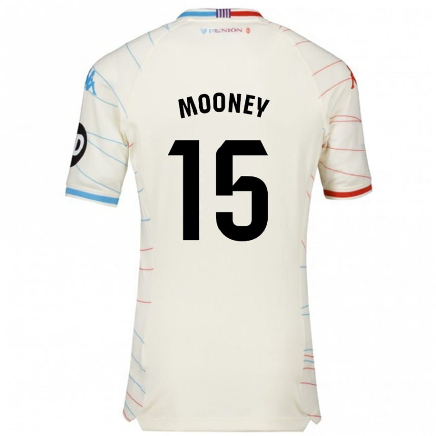 Kids Football Fionn Mooney #15 White Red Blue Away Jersey 2024/25 T-Shirt Australia