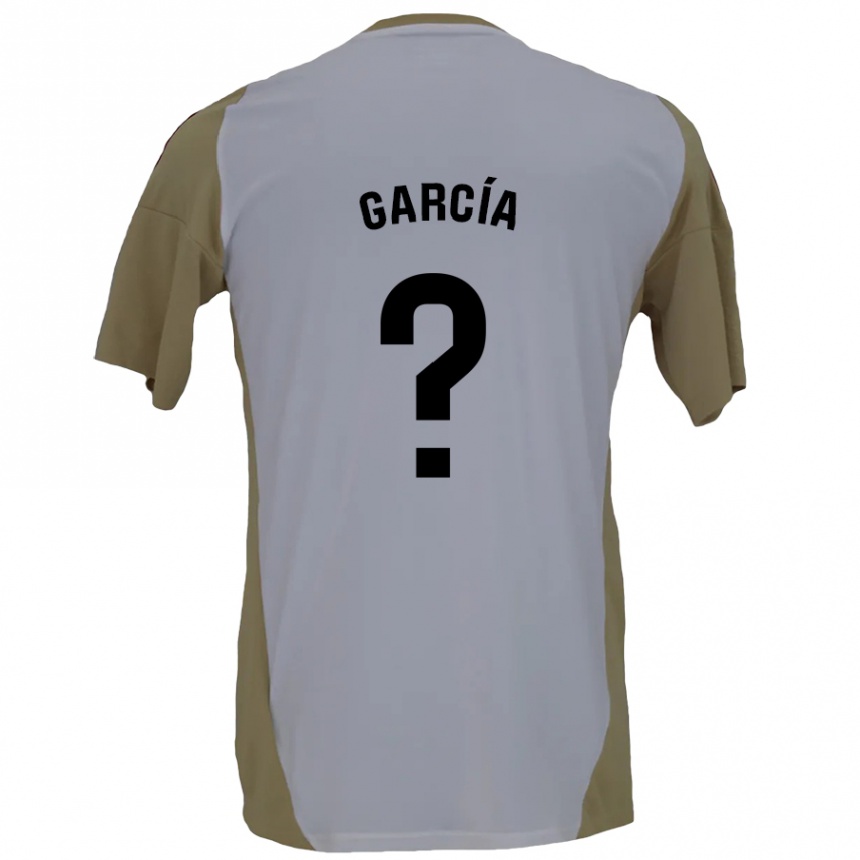 Kids Football Alberto García #0 Brown White Away Jersey 2024/25 T-Shirt Australia