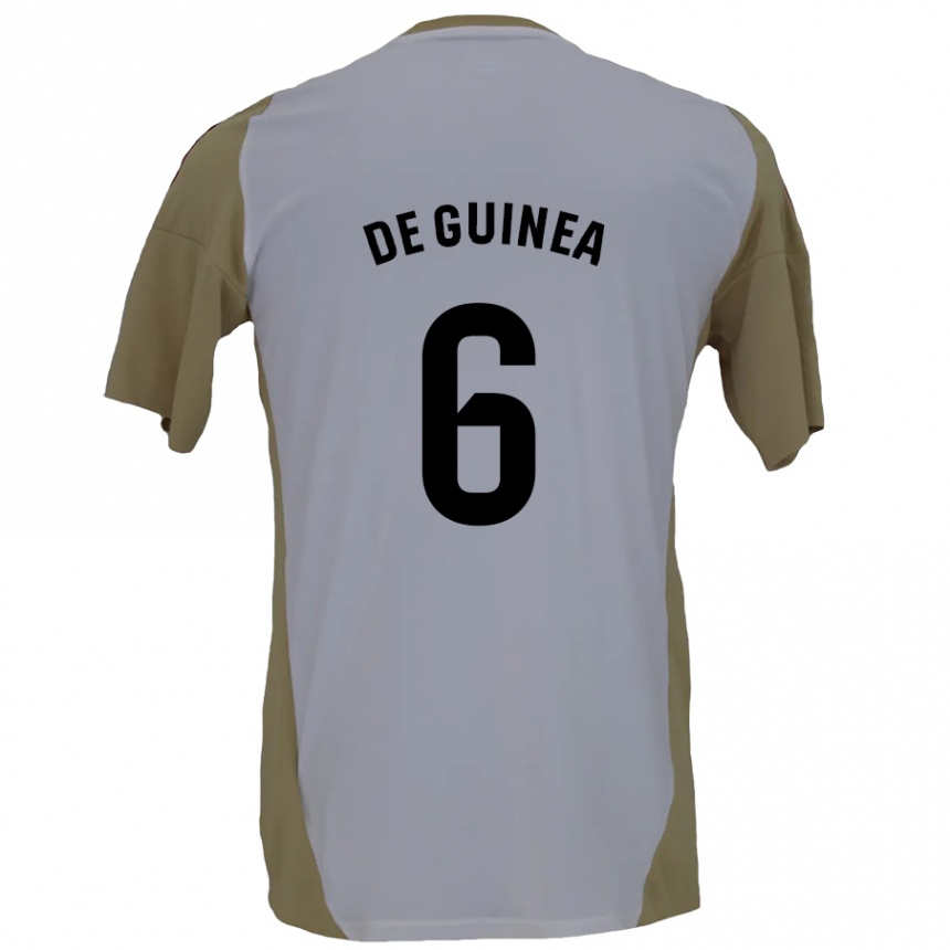 Kids Football Asier Ortiz De Guinea #6 Brown White Away Jersey 2024/25 T-Shirt Australia