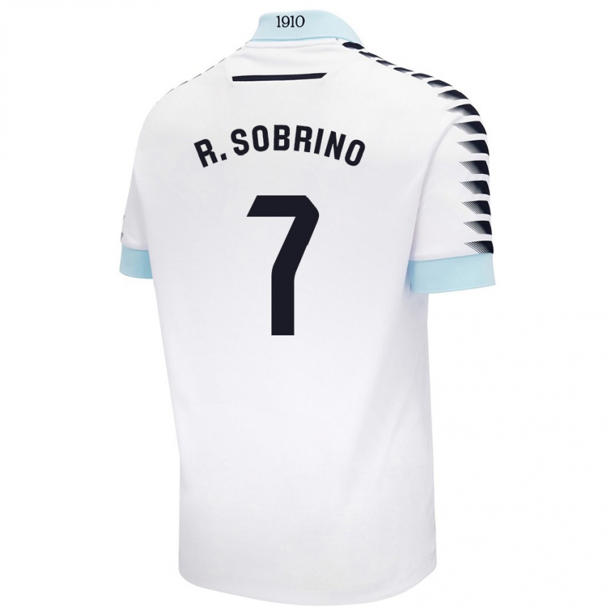 Kids Football Rubén Sobrino #7 White Blue Away Jersey 2024/25 T-Shirt Australia