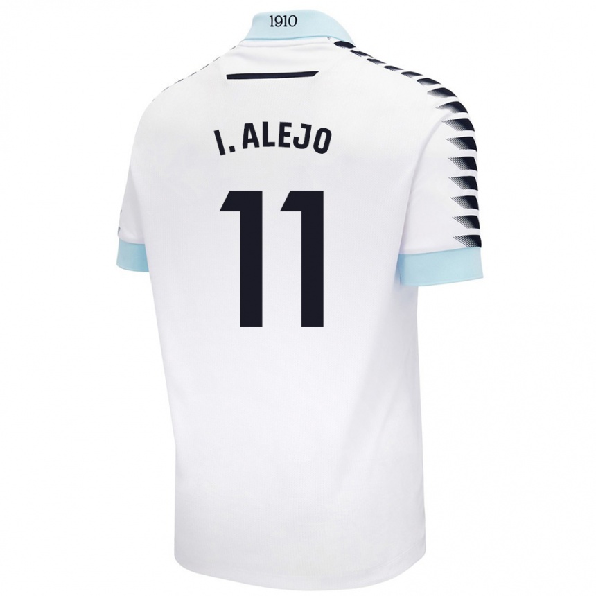 Kids Football Iván Alejo #11 White Blue Away Jersey 2024/25 T-Shirt Australia