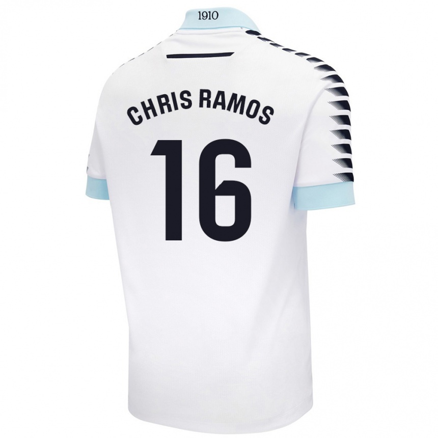 Kids Football Chris Ramos #16 White Blue Away Jersey 2024/25 T-Shirt Australia