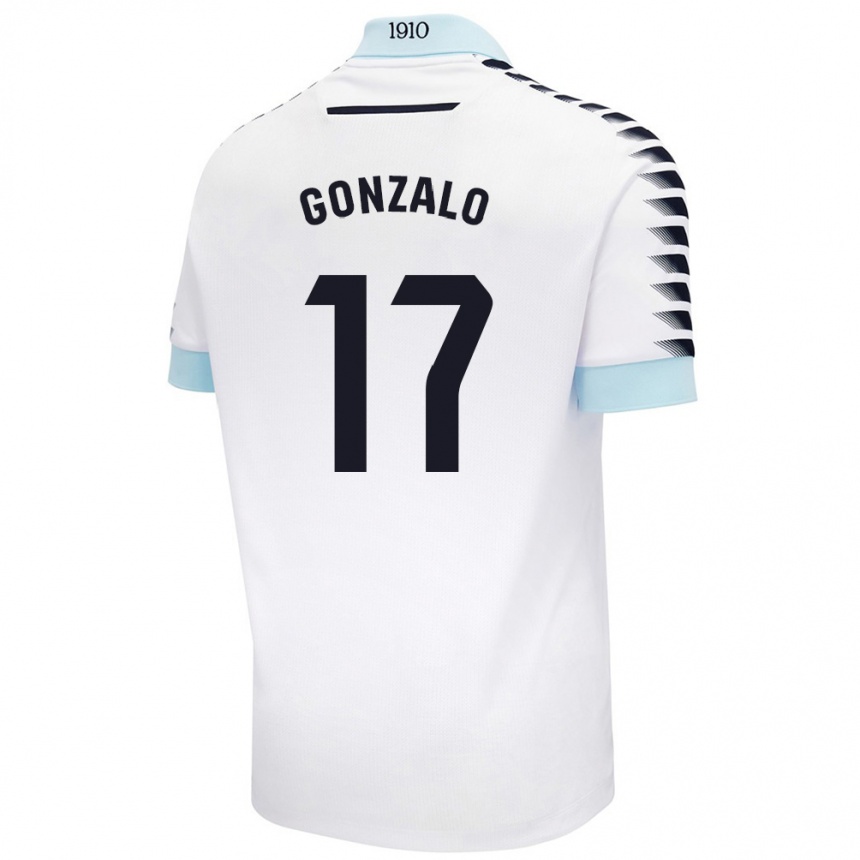 Kids Football Gonzalo Escalante #17 White Blue Away Jersey 2024/25 T-Shirt Australia