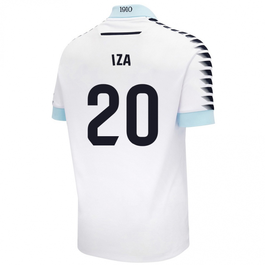 Kids Football Iza Carcelén #20 White Blue Away Jersey 2024/25 T-Shirt Australia