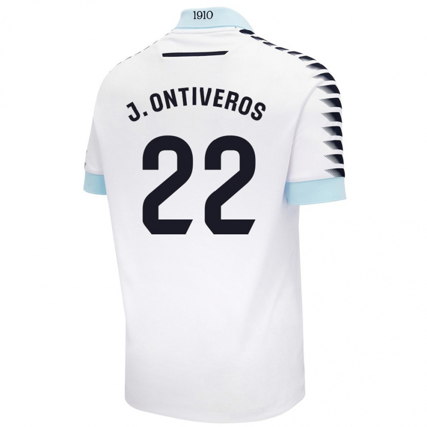 Kids Football Javi Ontiveros #22 White Blue Away Jersey 2024/25 T-Shirt Australia