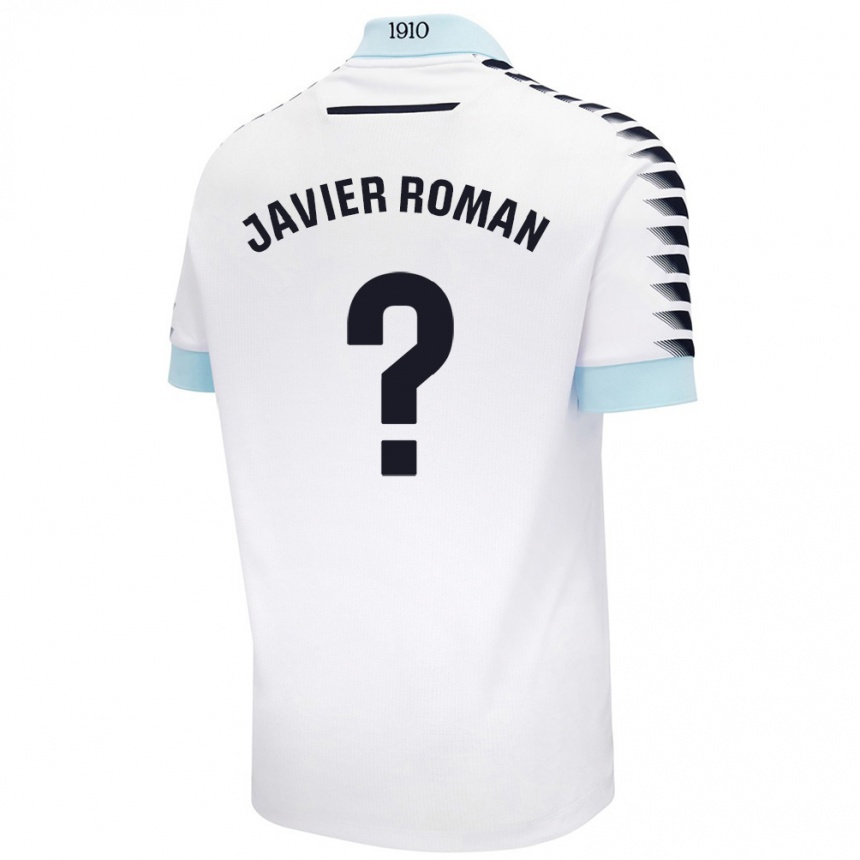 Kids Football José Javier Román #0 White Blue Away Jersey 2024/25 T-Shirt Australia