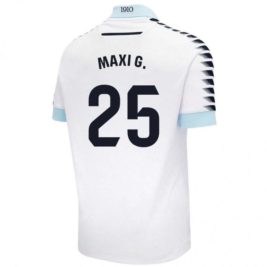 Kids Football Maxi Gómez #25 White Blue Away Jersey 2024/25 T-Shirt Australia