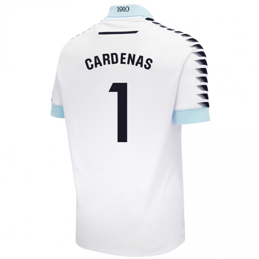 Kids Football Raquel Cárdenas #1 White Blue Away Jersey 2024/25 T-Shirt Australia