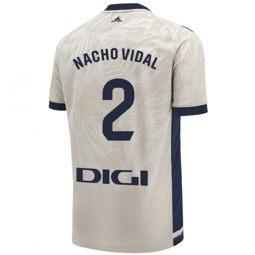 Kids Football Nacho Vidal #2 Light Gray Away Jersey 2024/25 T-Shirt Australia