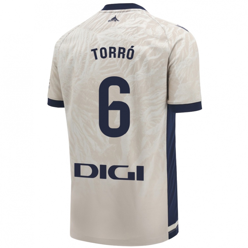 Kids Football Lucas Torró #6 Light Gray Away Jersey 2024/25 T-Shirt Australia