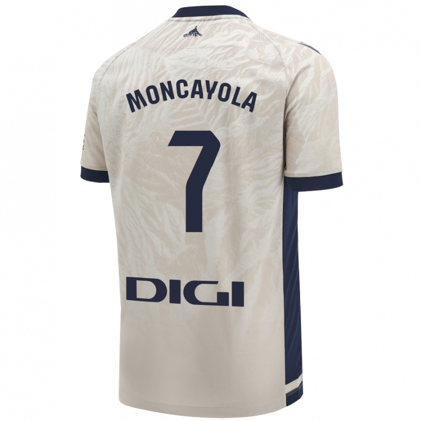 Kids Football Jon Moncayola #7 Light Gray Away Jersey 2024/25 T-Shirt Australia