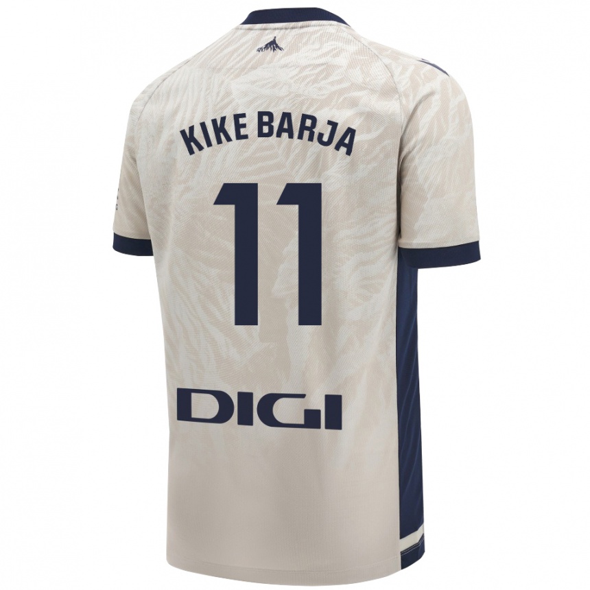 Kids Football Kike Barja #11 Light Gray Away Jersey 2024/25 T-Shirt Australia