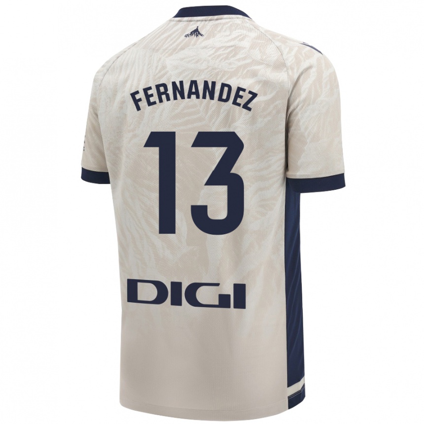 Kids Football Aitor Fernández #13 Light Gray Away Jersey 2024/25 T-Shirt Australia