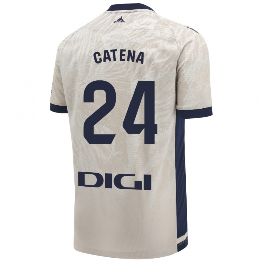 Kids Football Alejandro Catena #24 Light Gray Away Jersey 2024/25 T-Shirt Australia