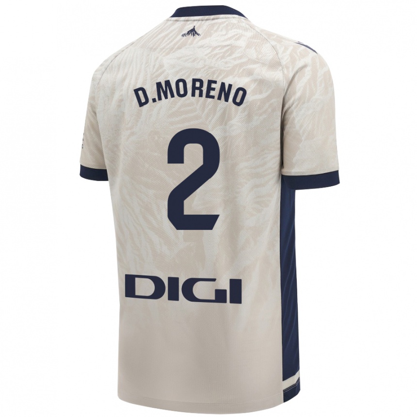 Kids Football Diego Moreno #2 Light Gray Away Jersey 2024/25 T-Shirt Australia