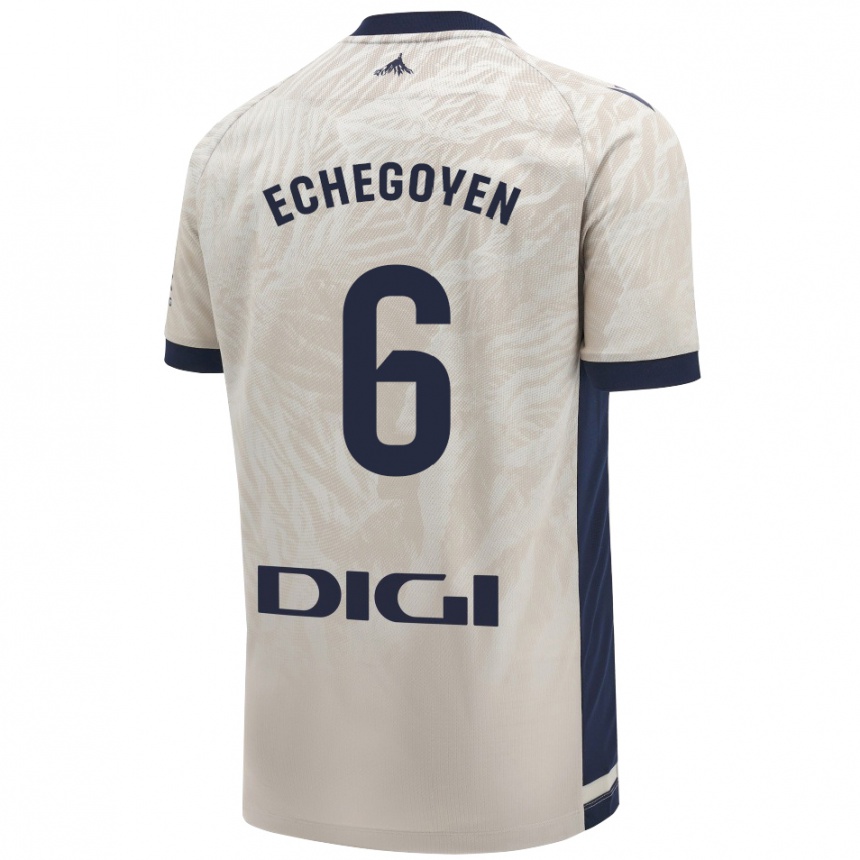 Kids Football Mauro Echegoyen #6 Light Gray Away Jersey 2024/25 T-Shirt Australia