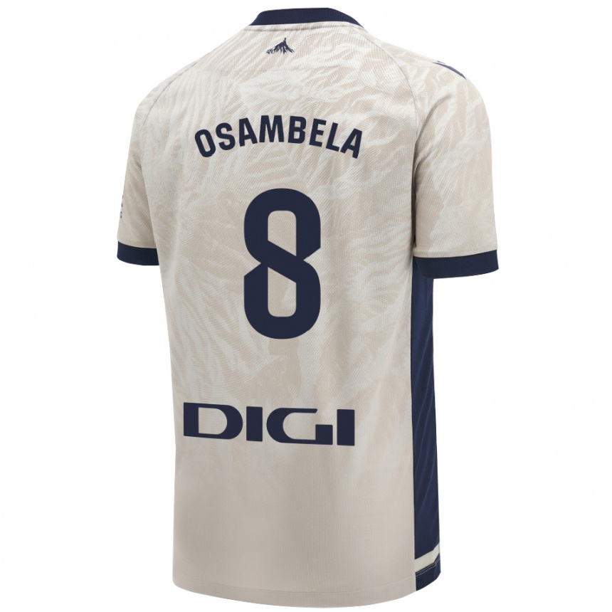 Kids Football Asier Osambela #8 Light Gray Away Jersey 2024/25 T-Shirt Australia