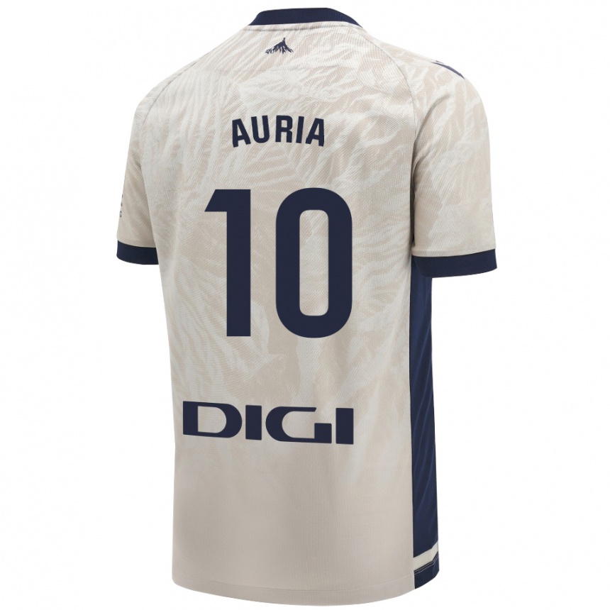 Kids Football Miguel Auria #10 Light Gray Away Jersey 2024/25 T-Shirt Australia