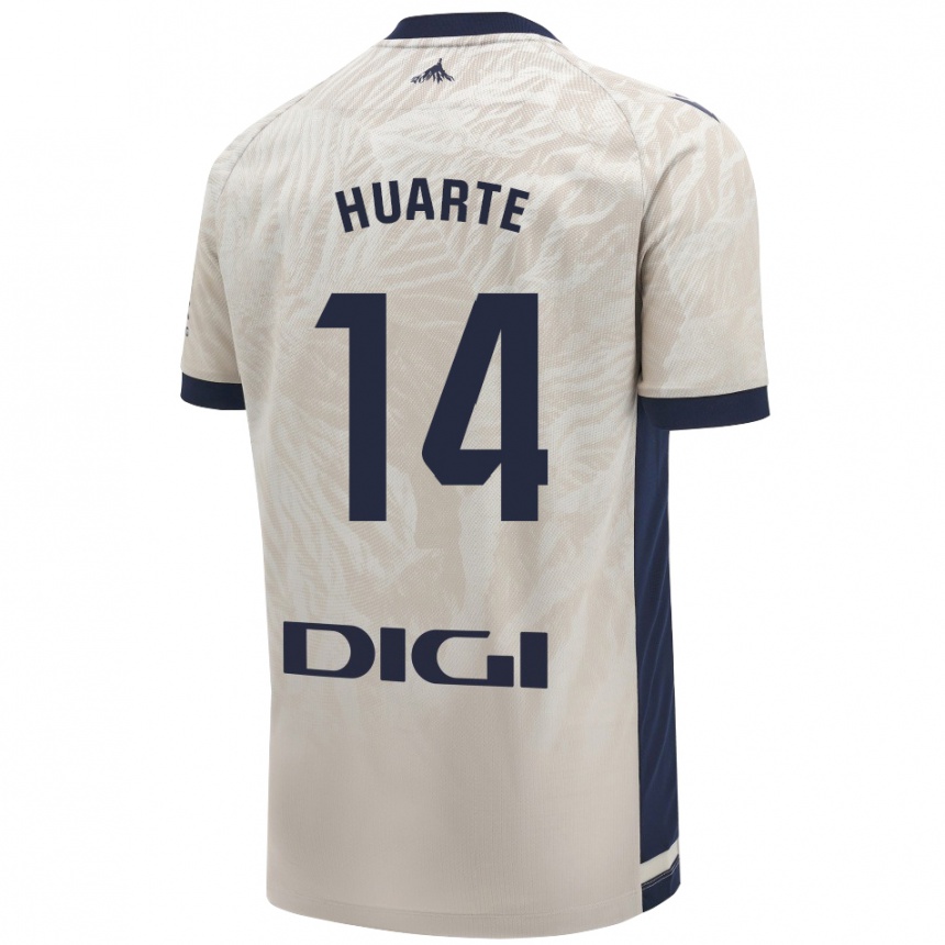 Kids Football Xabi Huarte #14 Light Gray Away Jersey 2024/25 T-Shirt Australia