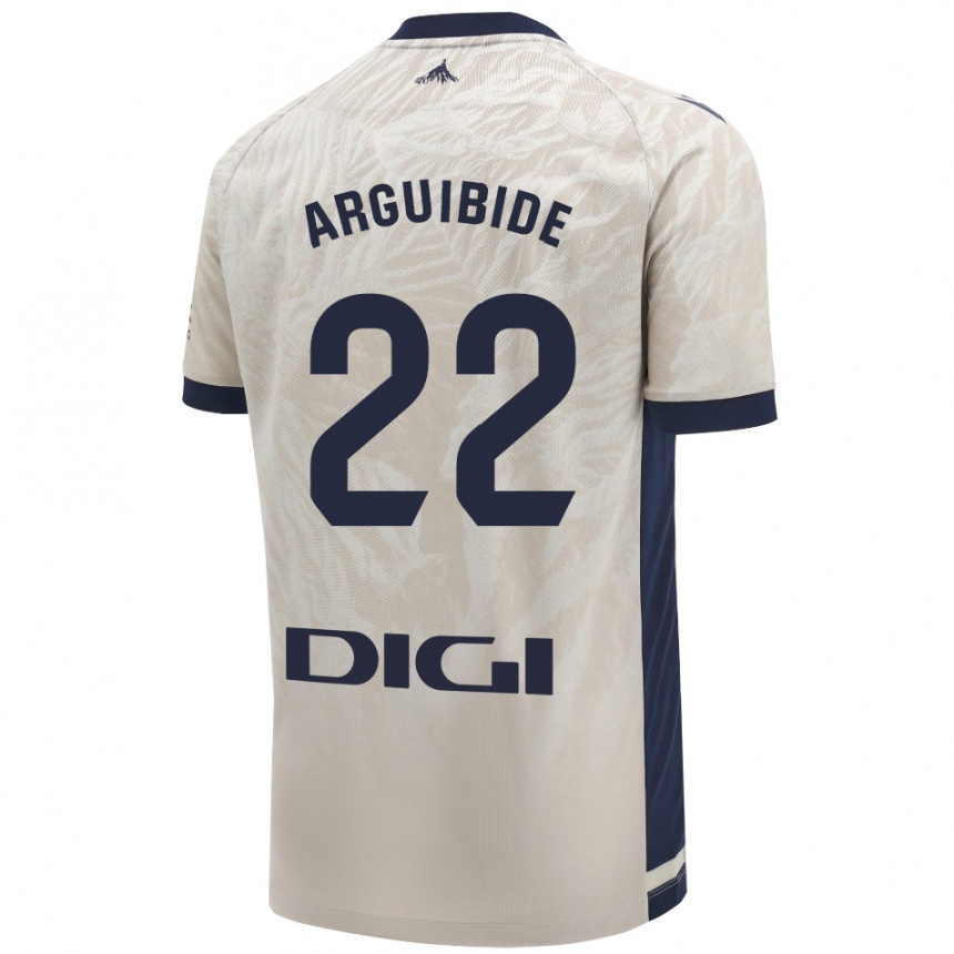 Kids Football Iñigo Arguibide #22 Light Gray Away Jersey 2024/25 T-Shirt Australia