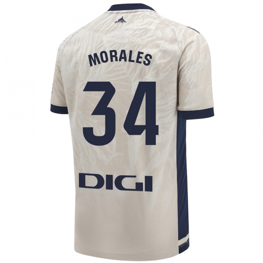 Kids Football Anai Morales #34 Light Gray Away Jersey 2024/25 T-Shirt Australia