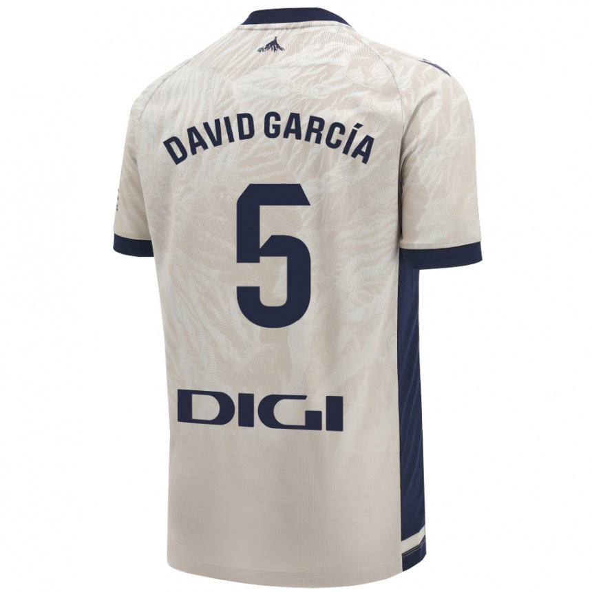 Kids Football David García #5 Light Gray Away Jersey 2024/25 T-Shirt Australia