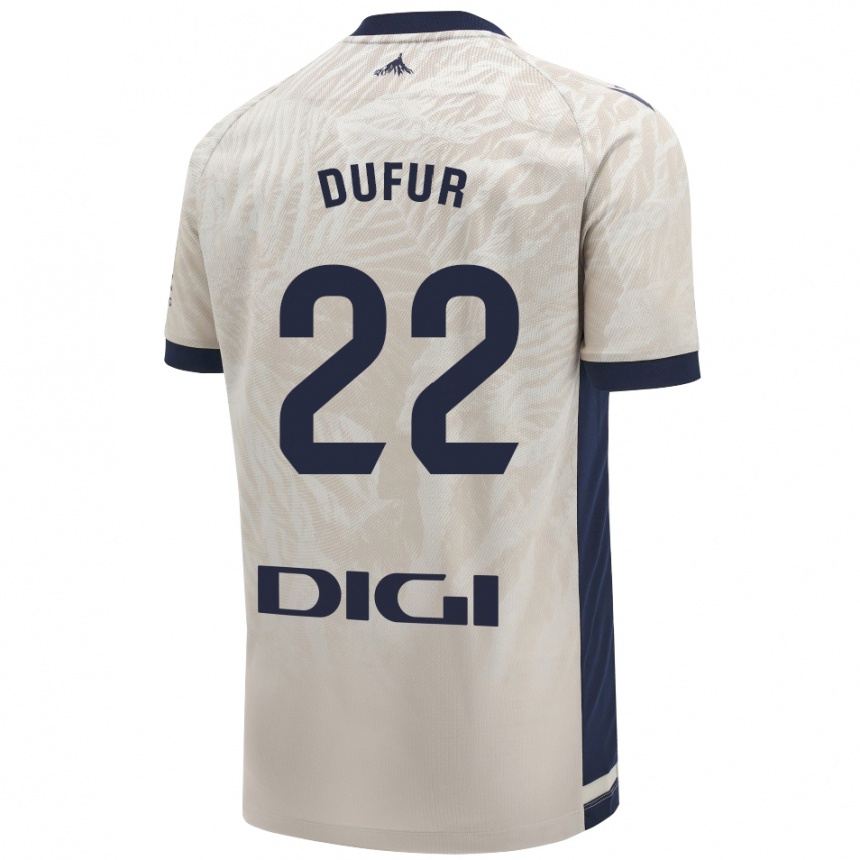 Kids Football Ander Dufur #22 Light Gray Away Jersey 2024/25 T-Shirt Australia