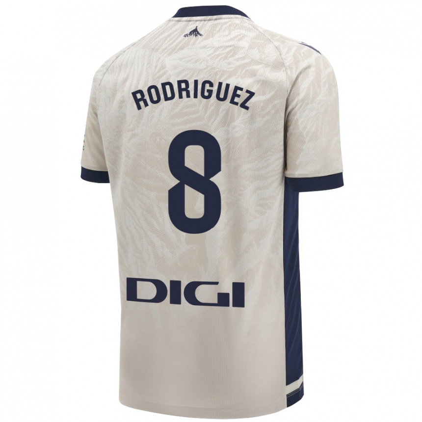 Kids Football Vanessa Rodríguez Iribarren #8 Light Gray Away Jersey 2024/25 T-Shirt Australia