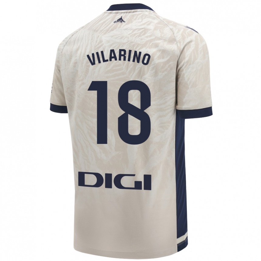 Kids Football Maitane Vilariño #18 Light Gray Away Jersey 2024/25 T-Shirt Australia