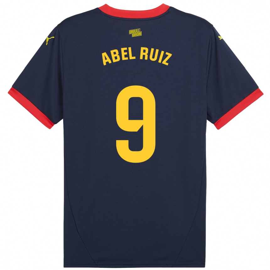 Kids Football Abel Ruiz #9 Navy Red Away Jersey 2024/25 T-Shirt Australia