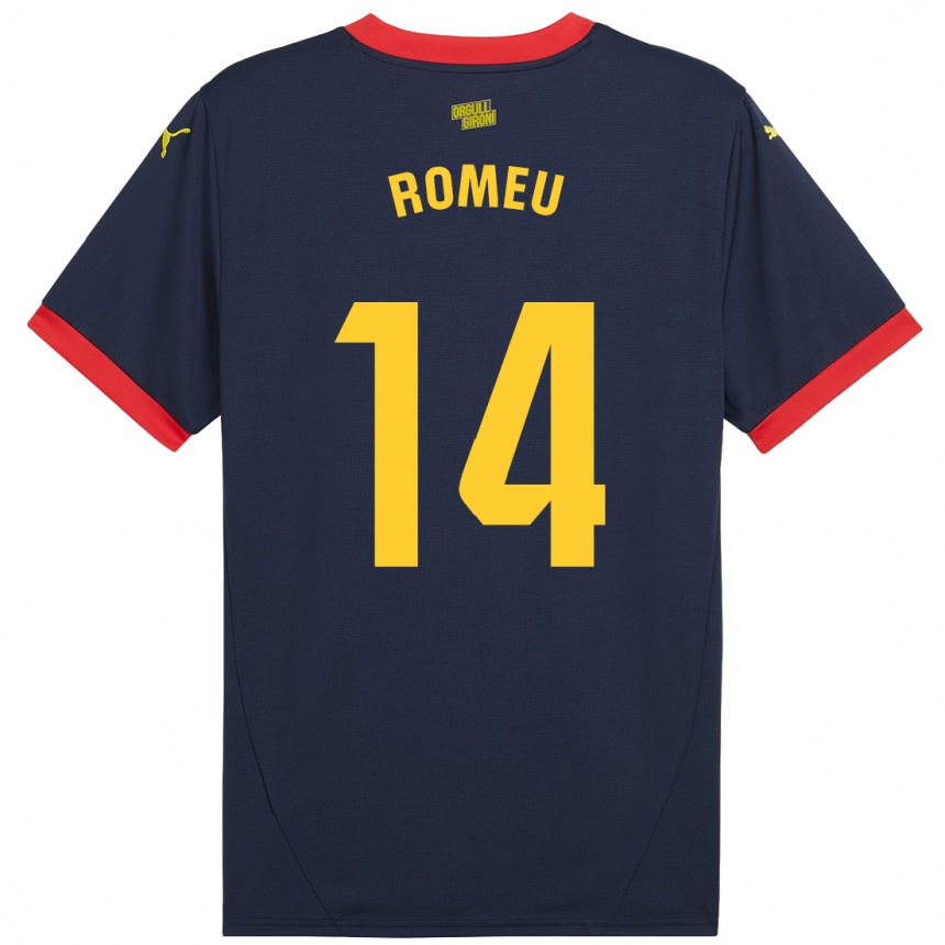 Kids Football Oriol Romeu #14 Navy Red Away Jersey 2024/25 T-Shirt Australia