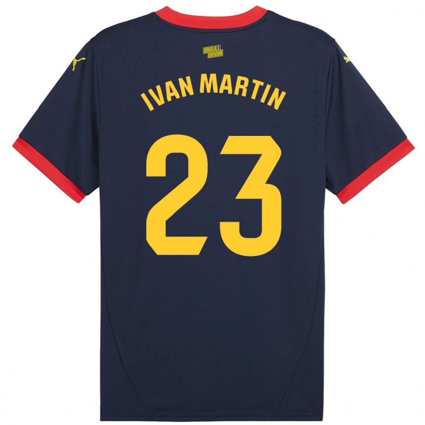 Kids Football Iván Martín #23 Navy Red Away Jersey 2024/25 T-Shirt Australia